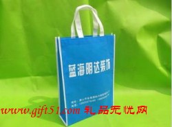 藍(lán)色手提無紡布袋