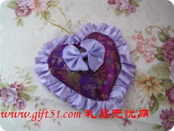 心形綢緞純天然植物香包