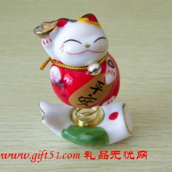 招財(cái)貓彈簧擺飾