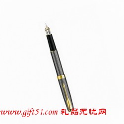 派克卓爾純銀格子紋墨水筆