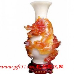 龍花瓶定做 吉祥擺件 送禮擺設(shè)禮品