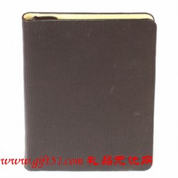 咖啡色油邊記事本定做