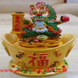 樹(shù)脂龍年工藝品,招財(cái)進(jìn)寶鎮(zhèn)災(zāi)避邪