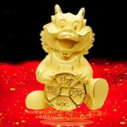 絨沙金龍,財源廣進,龍年商務(wù)禮品