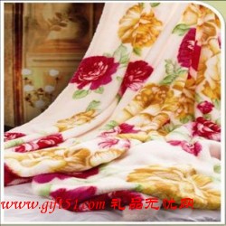 高檔國(guó)色天香富貴毯定做,毛毯定制批發(fā)