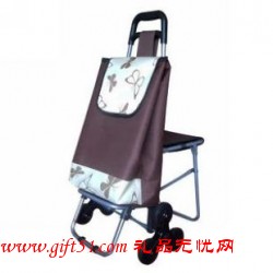 .便攜可折疊購(gòu)物車定制 拉桿購(gòu)物袋定做