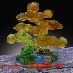 琉璃招財(cái)樹擺件定制