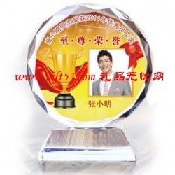 照片水晶獎(jiǎng)杯定制