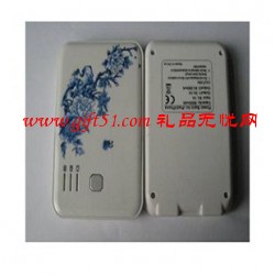 高檔青花移動電源定制,印花移動電源定做