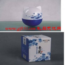 青花不倒翁儲(chǔ)蓄罐定制,存錢罐|零錢罐定做