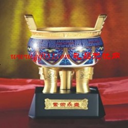 繁榮鼎盛藍鼎擺件定制