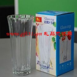 葉子條紋玻璃杯