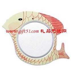 紅鯉魚USB保溫杯墊定制,年年有魚保溫碟墊定做