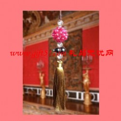 玫紅福祿豐裕車掛飾品