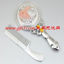 樹(shù)脂鏤空手柄化妝鏡