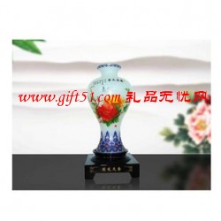 國(guó)色天香粉彩美人花瓶