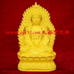 絨沙金小如來擺件
