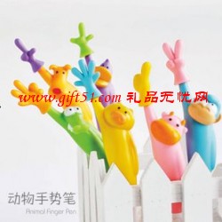 時髦動物手勢廣告筆