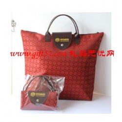 防水提花布折疊購(gòu)物袋/環(huán)保布袋