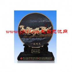 新款八駿雄風(fēng)圓盤辦公擺件