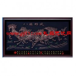 八駿雄風炭雕擺件 商務(wù)禮品