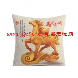 馬上有錢(qián)抱枕 棉麻靠墊靠枕