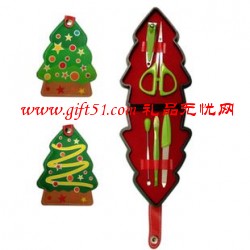 圣誕樹修眉指甲美容工具套裝