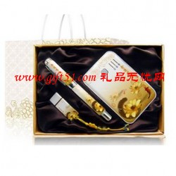 金蓮有余移動電源商務套裝(U+陶瓷筆+移動電源)