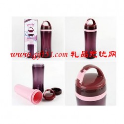 創(chuàng)意鎖扣雙用運(yùn)動(dòng)水杯 廣告塑料杯