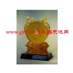 和諧盛世琉璃商務擺件