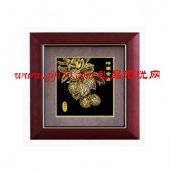 廣州嶺南金荔金箔畫擺件