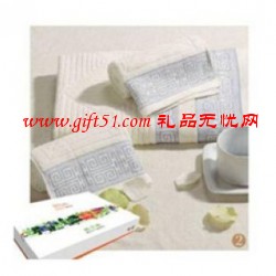 雅客生活毛巾兩件套 會(huì)議毛巾禮盒套裝