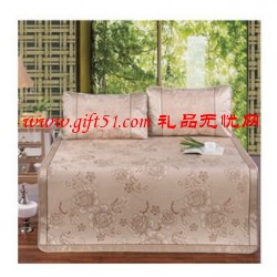 牡丹盛世提花冰絲涼席