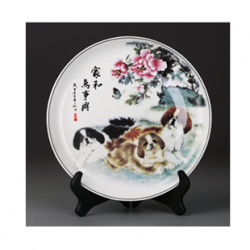 家和萬(wàn)事興十寸盤辦公擺件