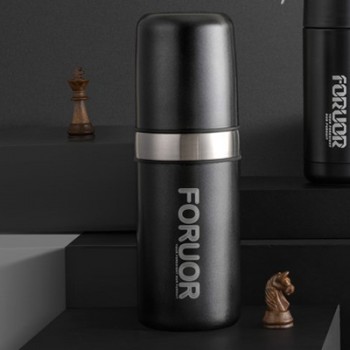 金銀物語(yǔ)不銹鋼真空雙蓋旅行壺