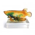 招財(cái)龍魚琉璃擺件