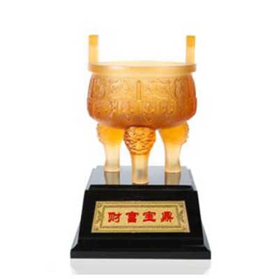財(cái)富寶鼎琉璃擺件